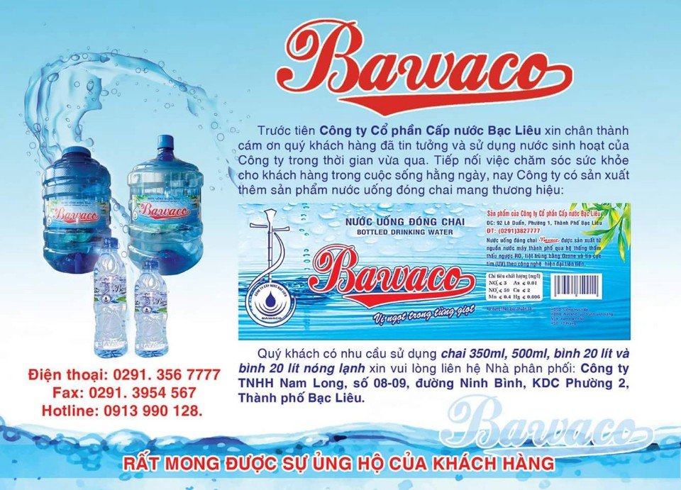 Nước đóng chai Bawaco