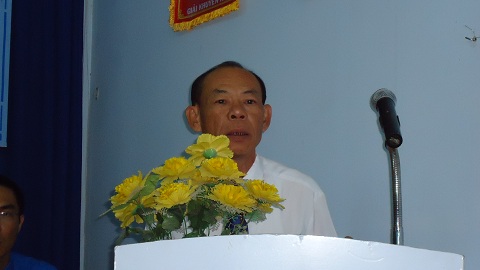 Ông Nguyễn Hoàng Lũy - Bí thư Chi bộ, P.TGĐ Cty phát biều chỉ đạo Đại hội